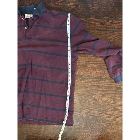 Vintage Denim Ridge Originals 100% Cotton Purple Striped Collared Shirt Sz Large - Picture 5 of 8